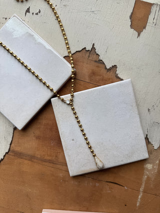 Vivi Drop Pendant Lariat Necklace