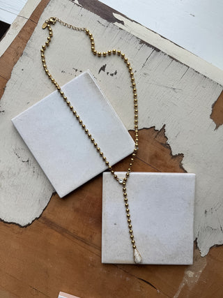 Vivi Drop Pendant Lariat Necklace