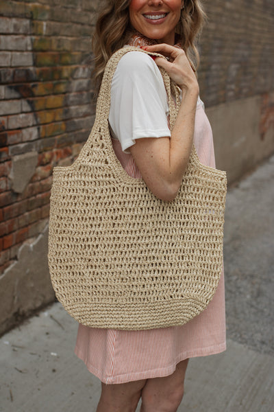Janelle Woven Shoulder Bag