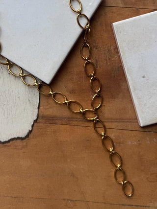 Bevin Chain Lariat Necklace