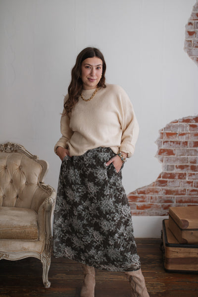 Odette Botanical Garden Midi Skirt
