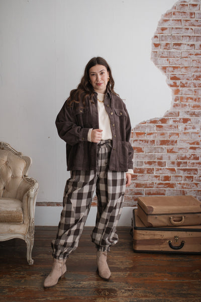 Marlowe Check Taper Pants