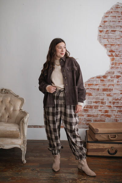 Marlowe Check Taper Pants