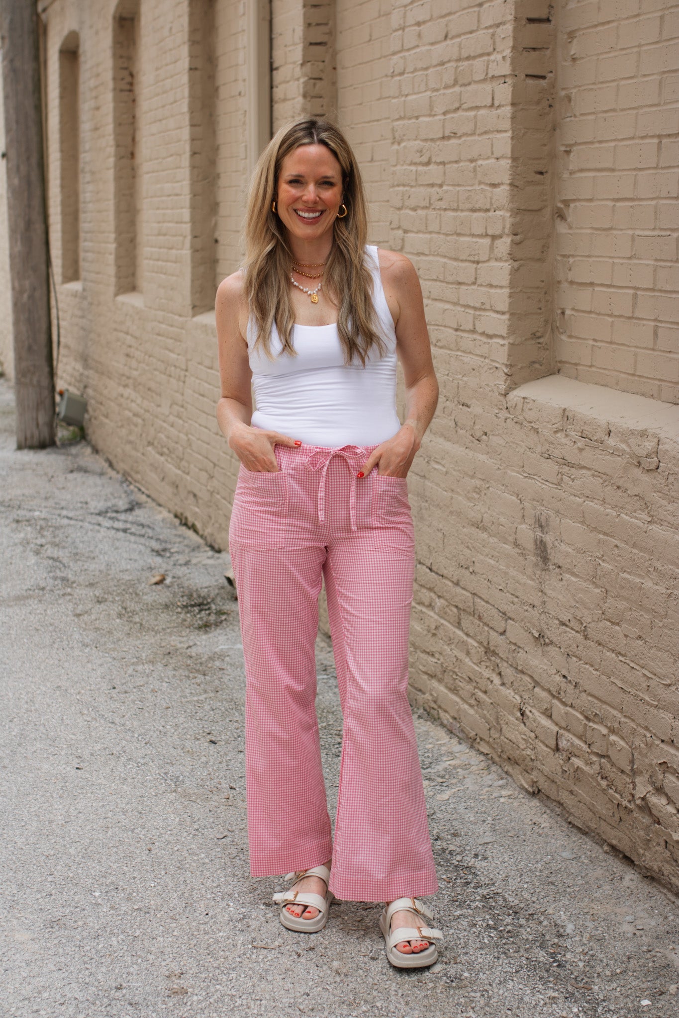Millie Gingham Drawstring Pants