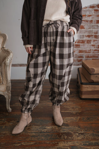 Marlowe Check Taper Pants