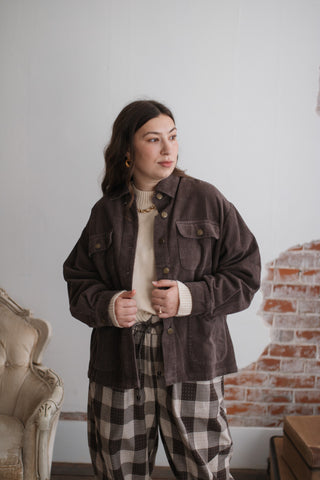 Coco Oversized Corduroy Pocket Jacket