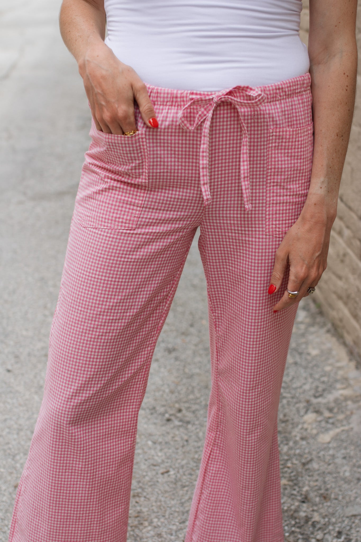 Millie Gingham Drawstring Pants