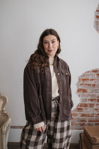 Coco Oversized Corduroy Pocket Jacket