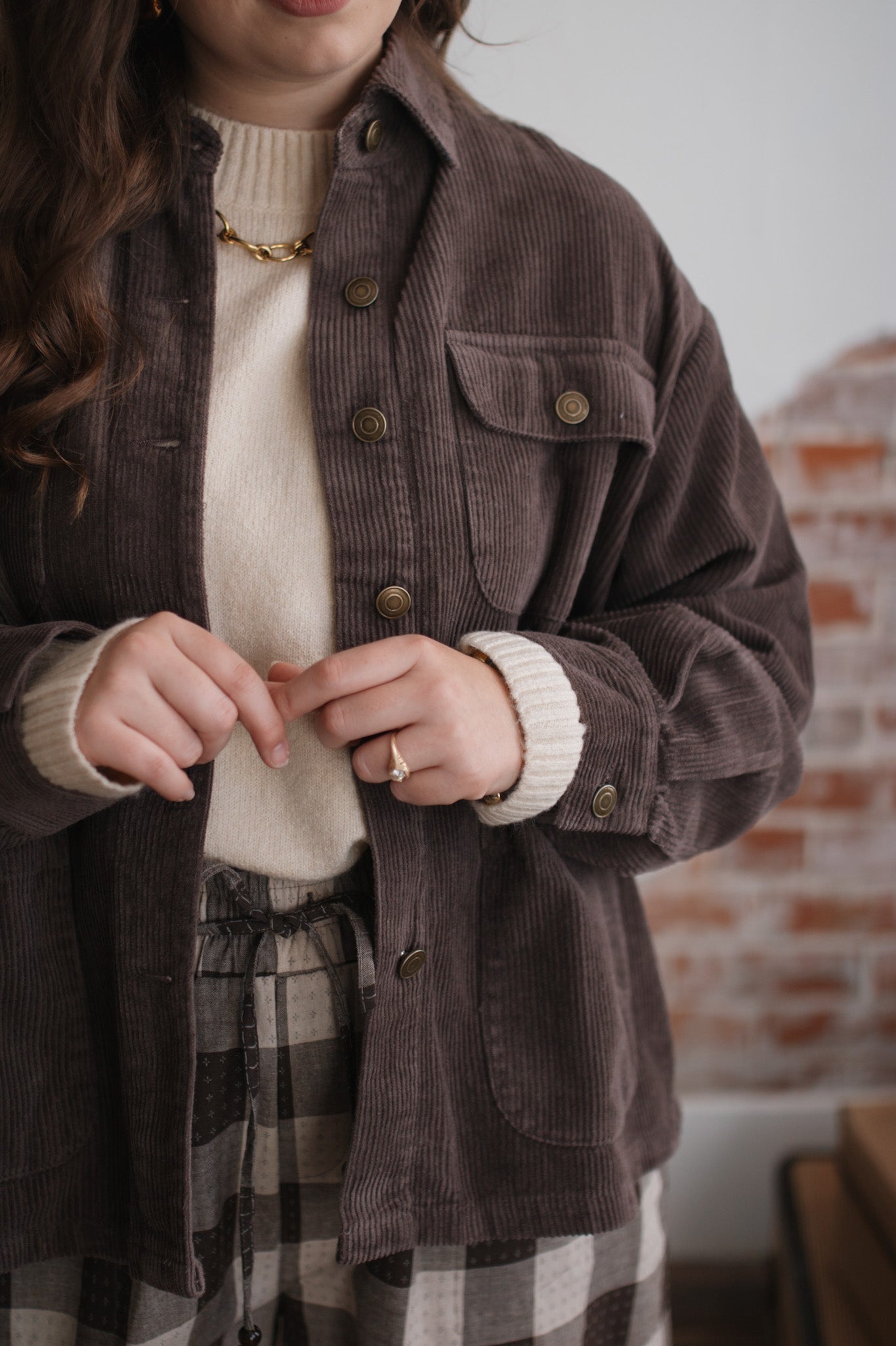 Coco Oversized Corduroy Pocket Jacket
