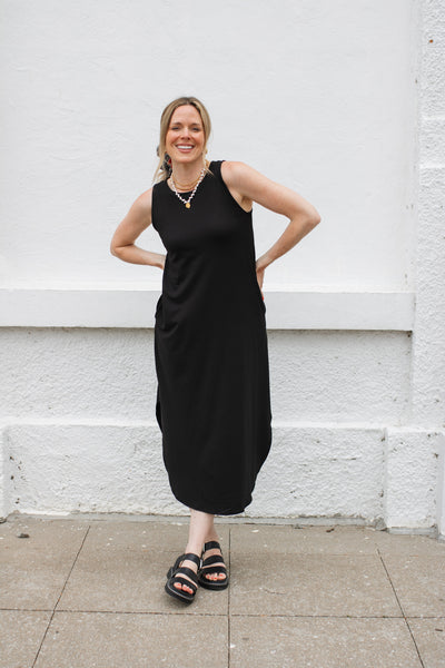Kally Crewneck Midi Dress