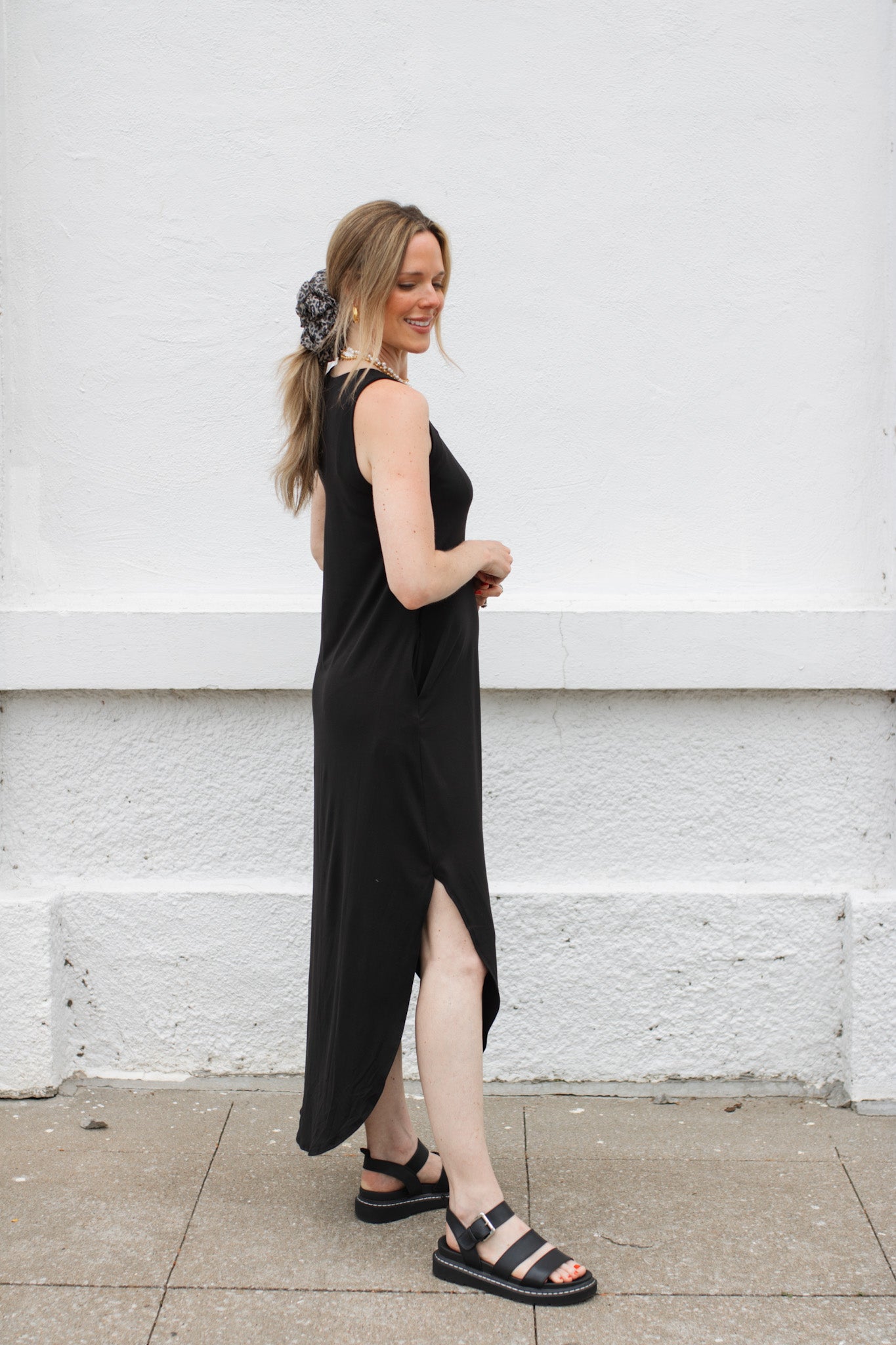 Kally Crewneck Midi Dress