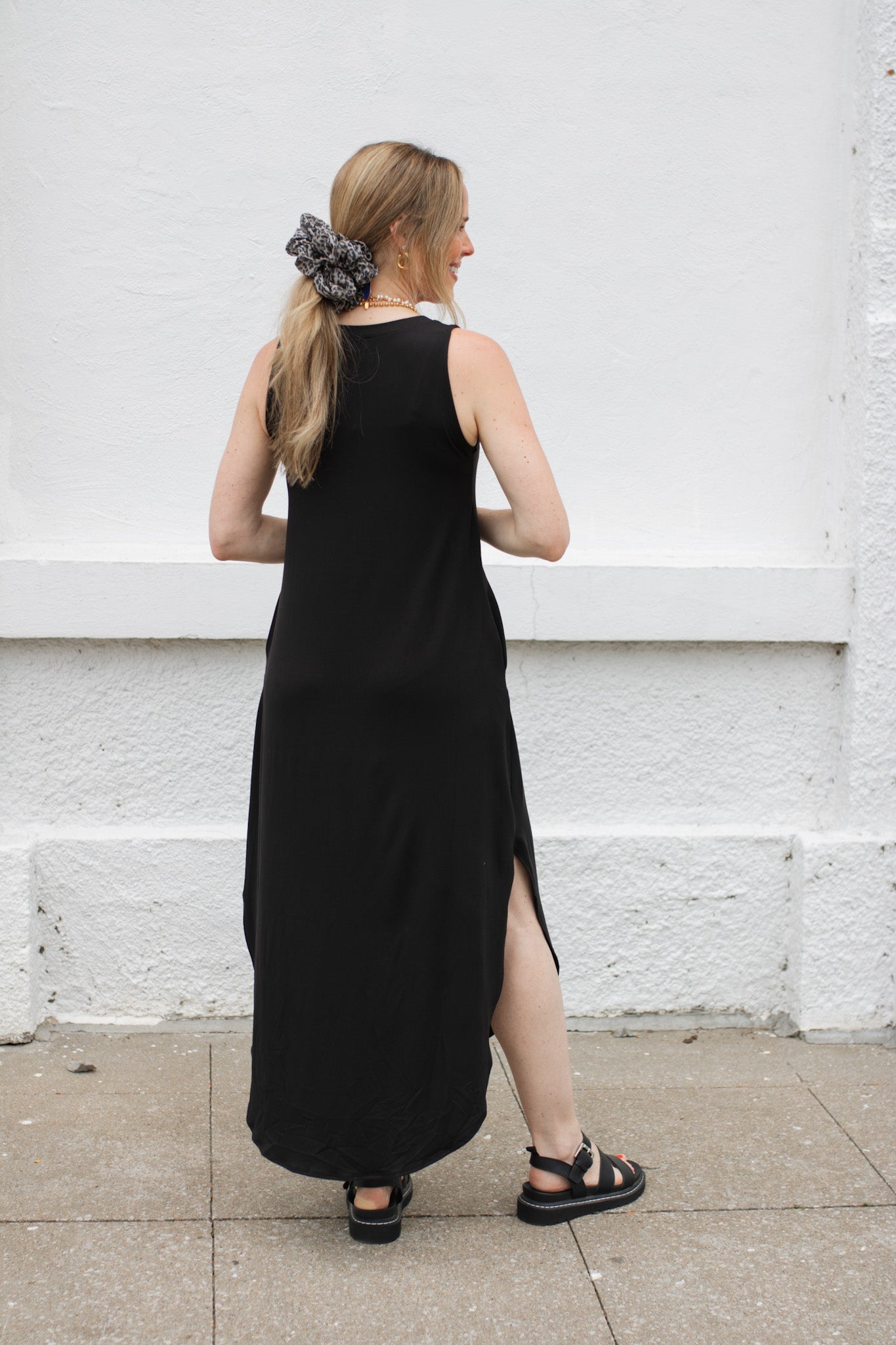 Kally Crewneck Midi Dress
