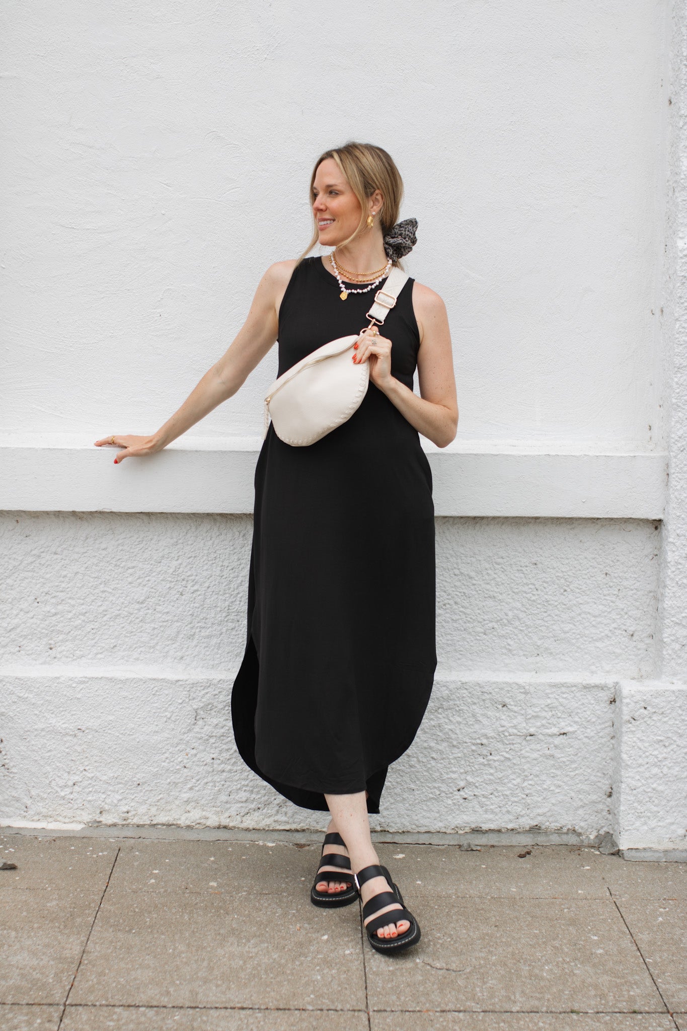 Kally Crewneck Midi Dress