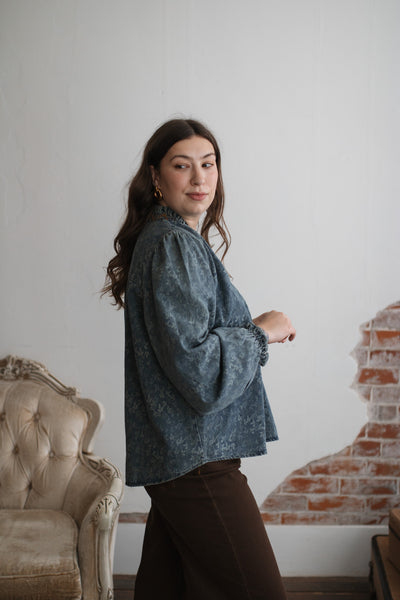 Avery Floral Stitch Top