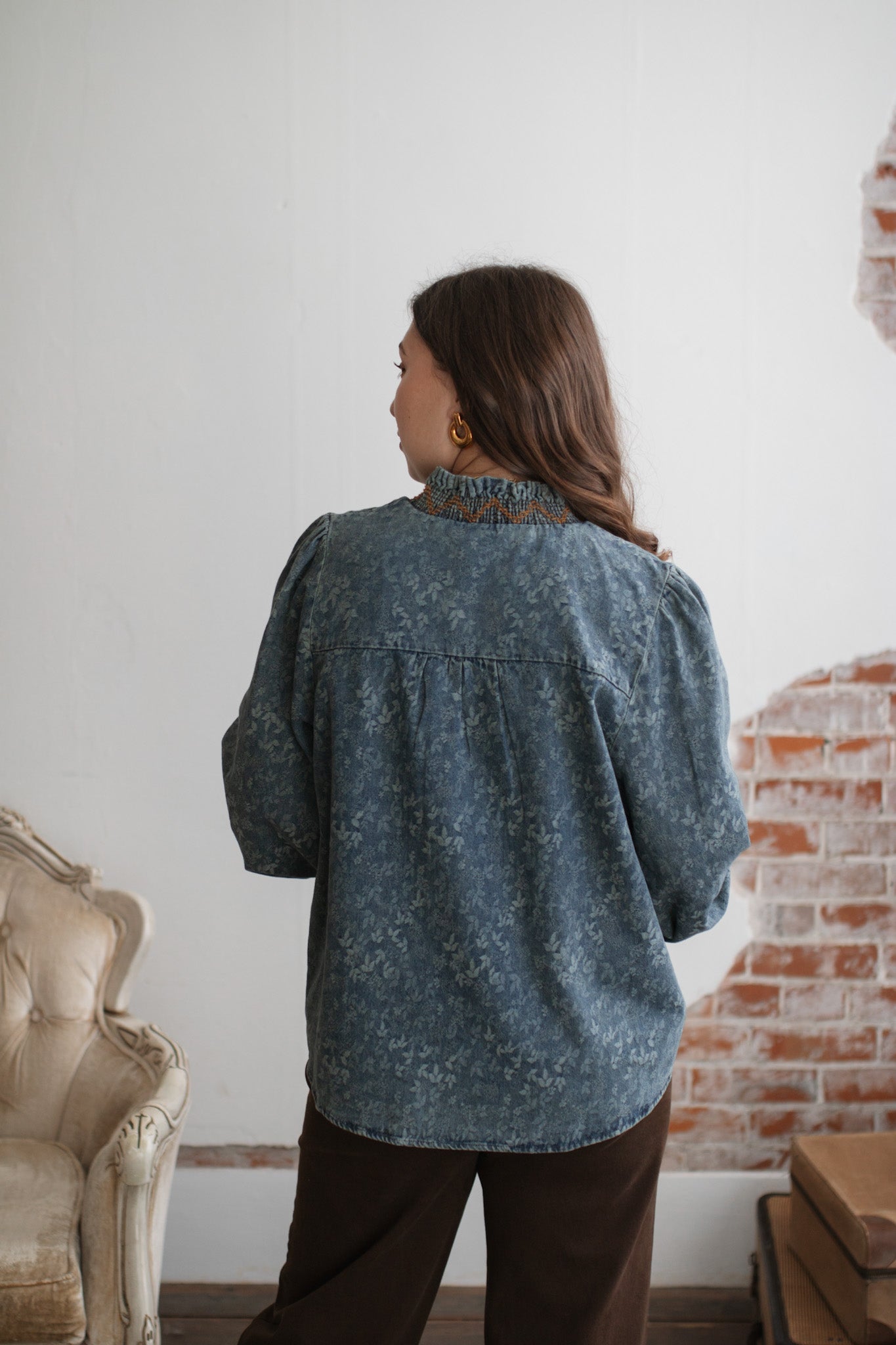 Avery Floral Stitch Top