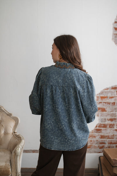 Avery Floral Stitch Top