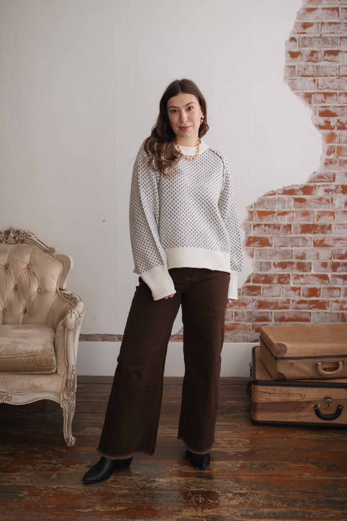 Reagan Dot Knit Sweater