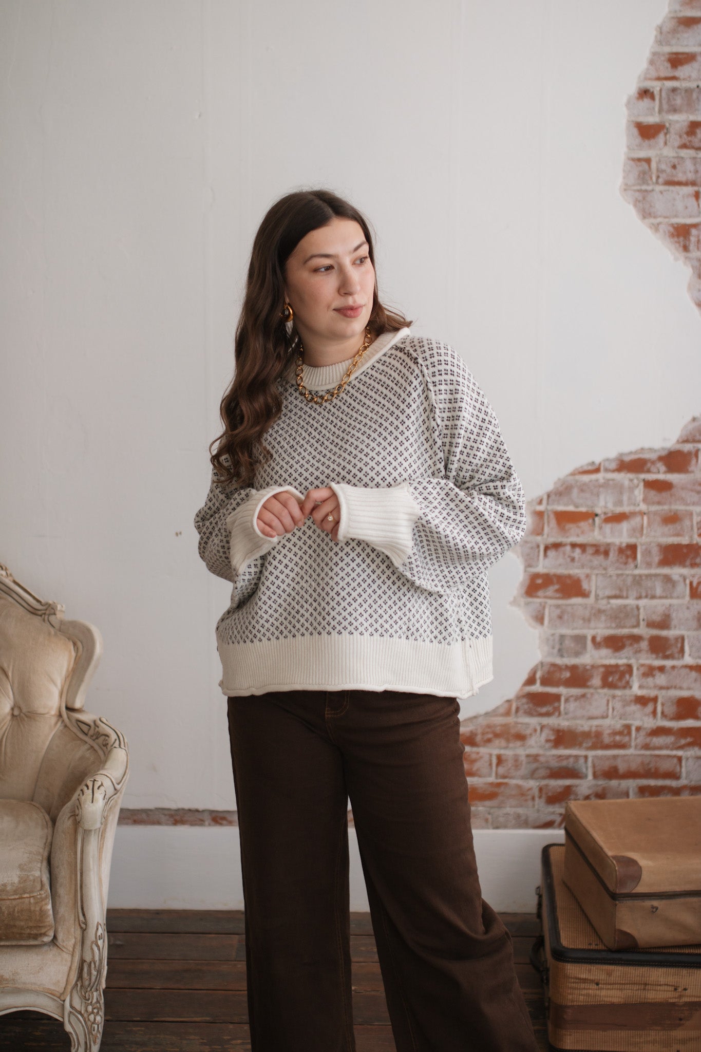 Reagan Dot Knit Sweater