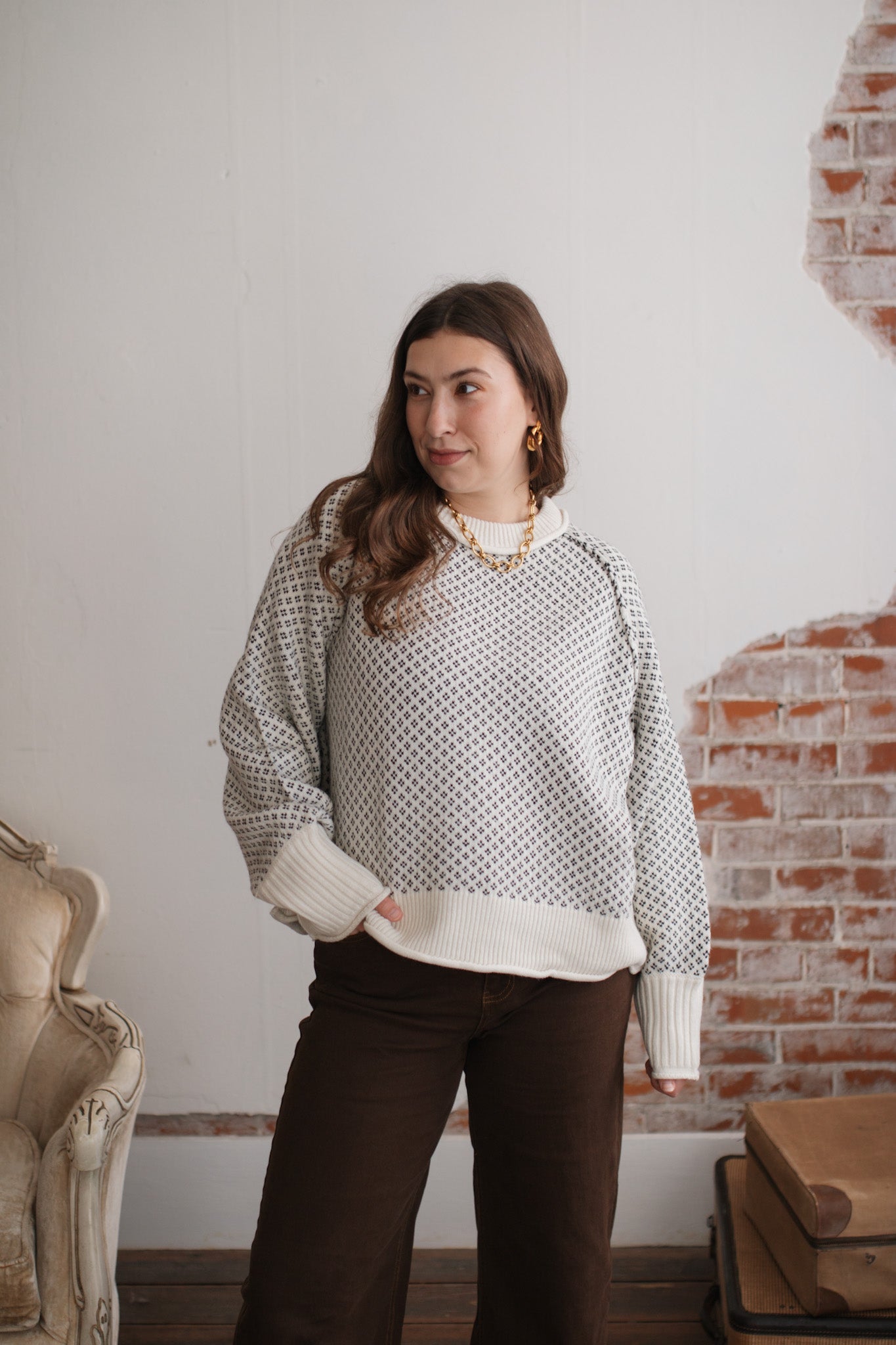 Reagan Dot Knit Sweater