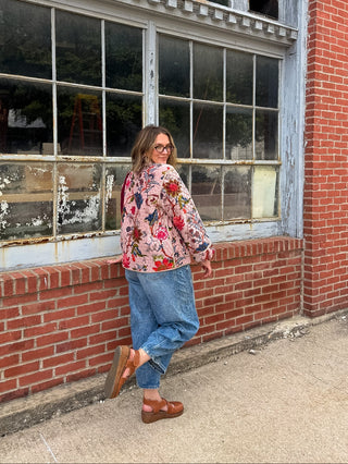 Mary Velvet Floral Quilted Jacket