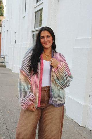 Penny Rainbow Knit Cardigan