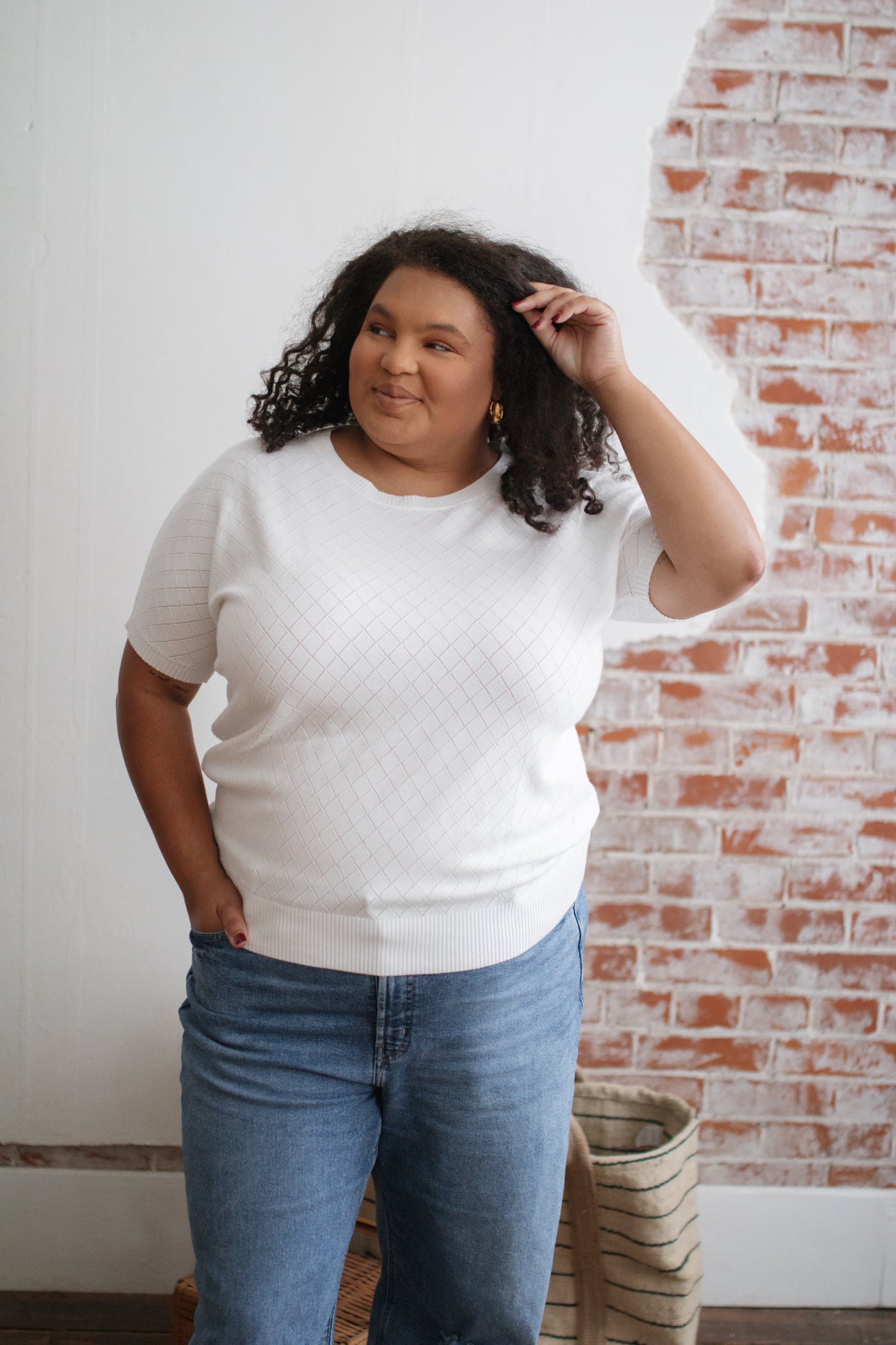 Cora Short Sleeve Knit Top