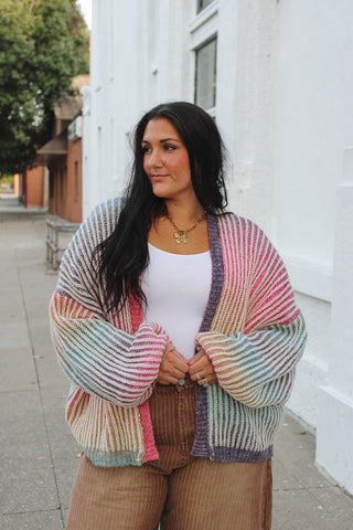 Penny Rainbow Knit Cardigan