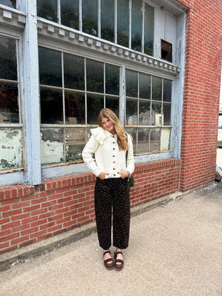 Elizabeth Micro Floral Corduroy Pants