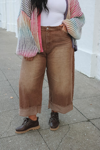 Holland Vintage Washed Stripe Cuffed Jeans