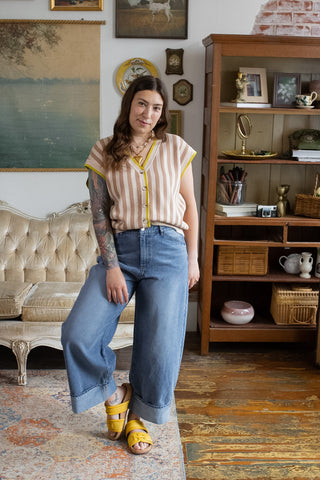 Holland Cuffed Wide Leg Barrel Jeans