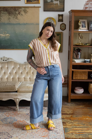 Holland Cuffed Wide Leg Barrel Jeans