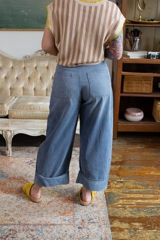 Holland Cuffed Wide Leg Barrel Jeans