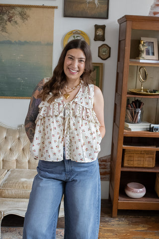 Paige Floral Tie Top