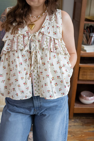 Paige Floral Tie Top
