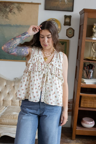Paige Floral Tie Top