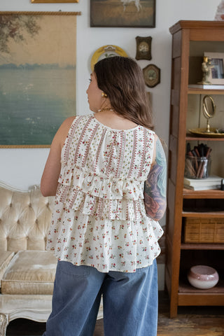 Paige Floral Tie Top