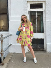 Frankie Roses Pleated Shirt Dress