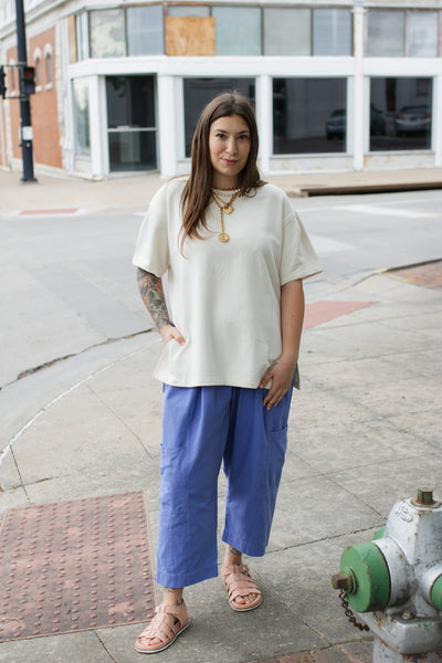 Mae Drawstring Billowy Harem Pants | Periwinkle