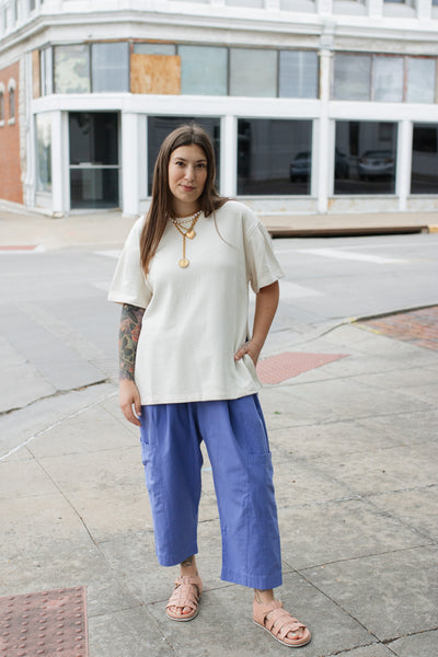 Mae Drawstring Billowy Harem Pants | Periwinkle