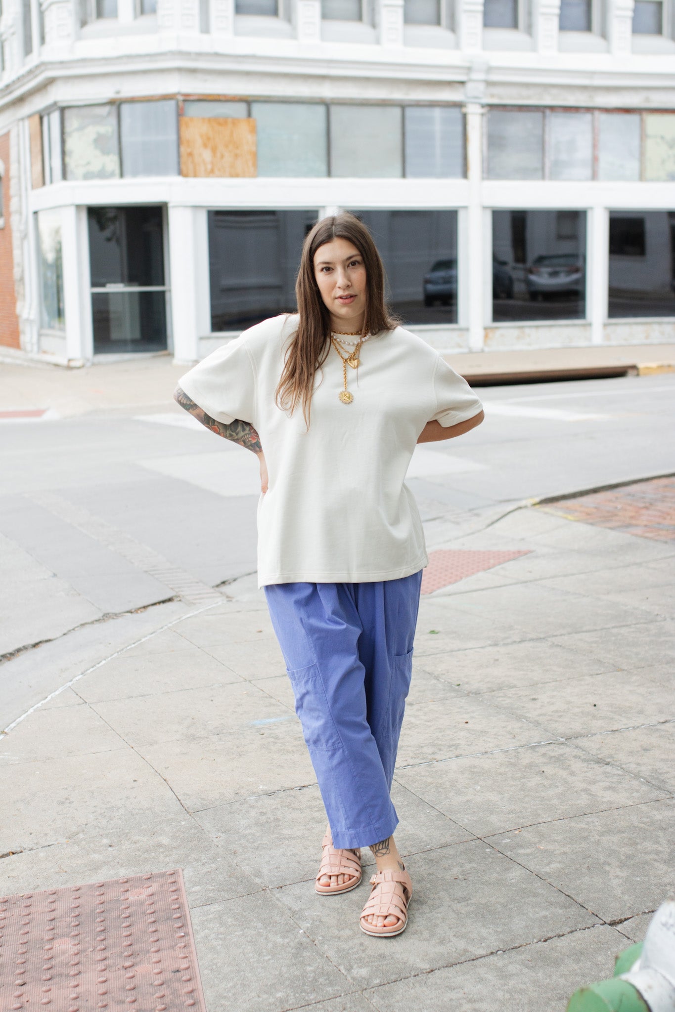 Mae Drawstring Billowy Harem Pants | Periwinkle