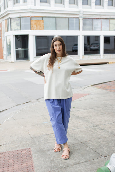 Mae Drawstring Billowy Harem Pants | Periwinkle