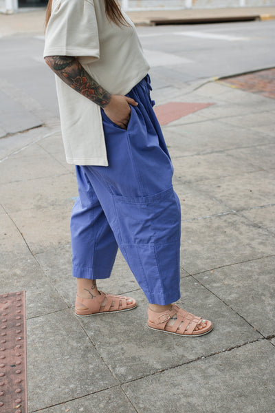 Mae Drawstring Billowy Harem Pants | Periwinkle