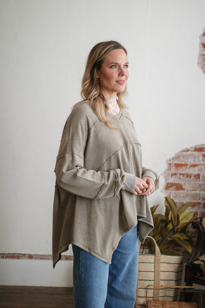 Sophie Oversized V-Neck Top