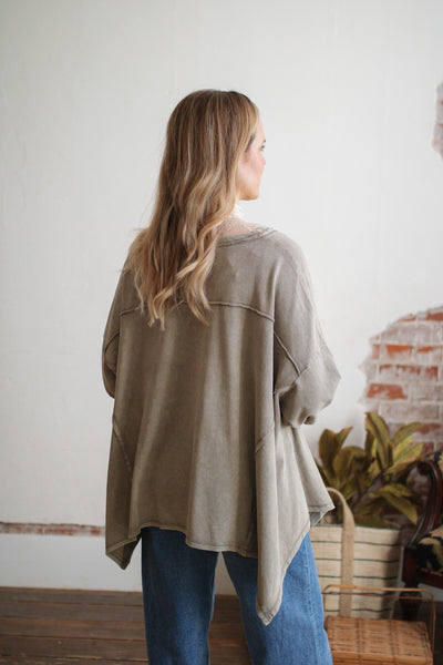 Sophie Oversized V-Neck Top
