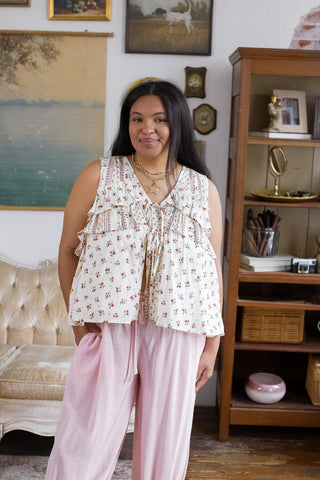 Paige Floral Tie Top