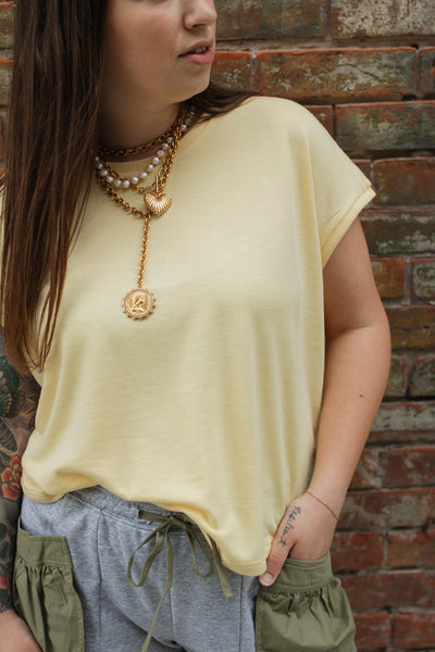 Rylee Knit Cap Sleeve Top