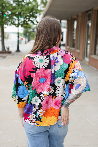 Maya Floral Button Down Top