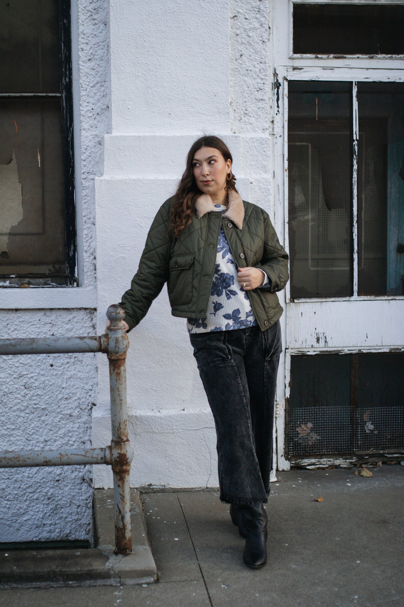 Kara Corduroy Wide Leg Pants | Black