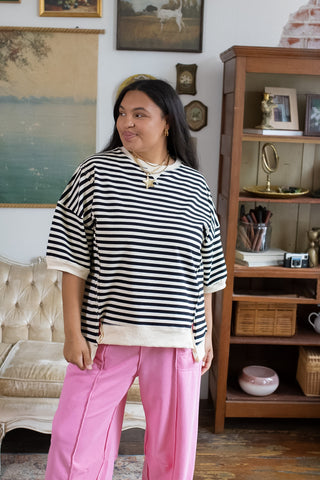 Romee Oversized Stripe Top