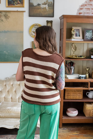 Elle Striped Sweater Vest